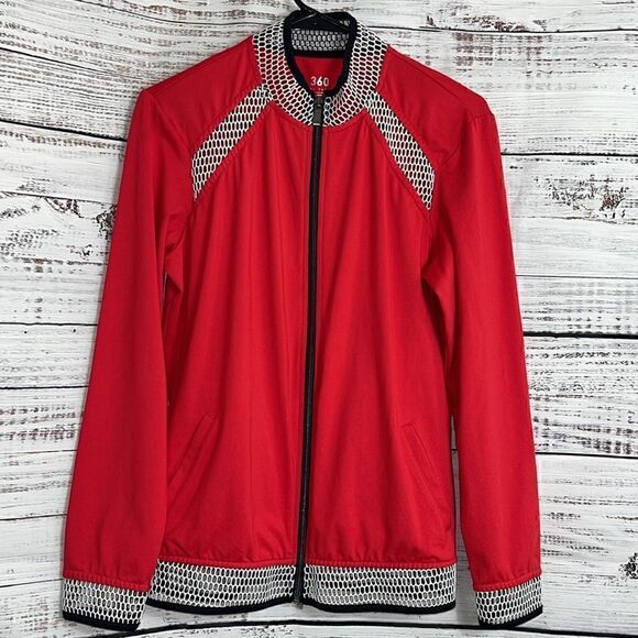 Tail 360 Jacket womens Medium Full zip up Red golf - Picture 2 of 11